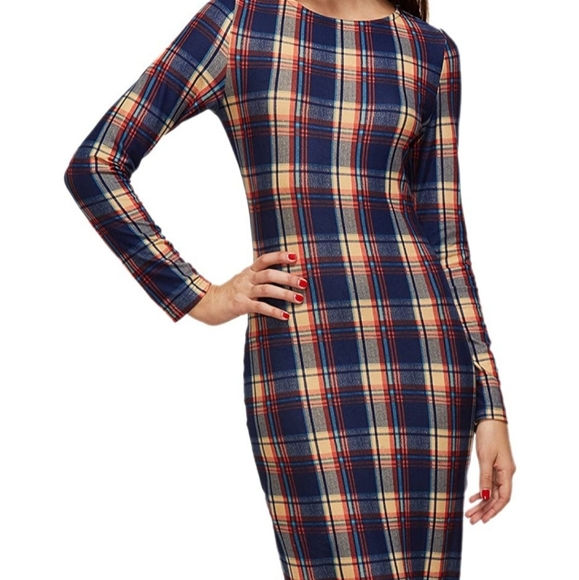 Plaid Mid Length Dress - Picture 2 of 5